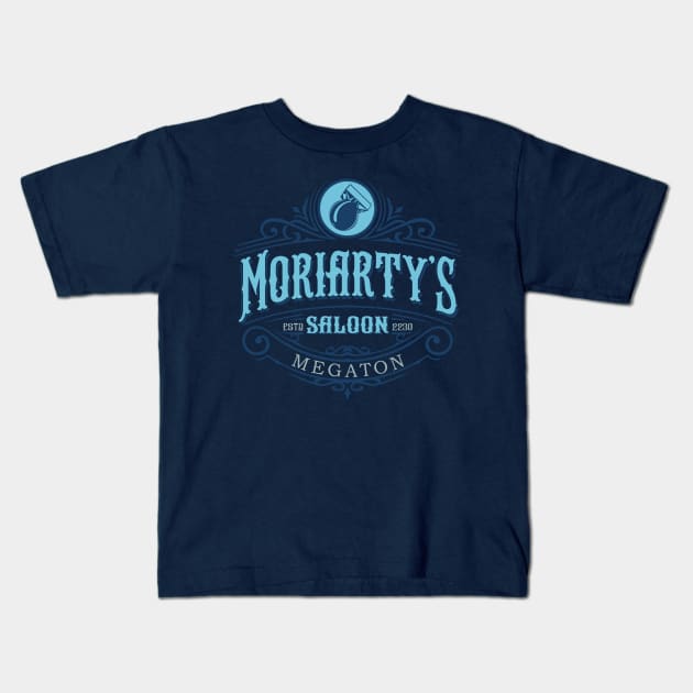 Moriarty's Saloon Kids T-Shirt by AngryMongoAff